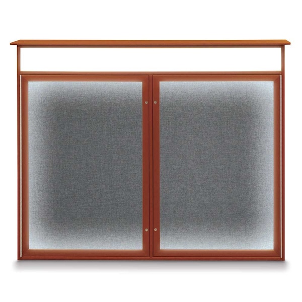 United Visual Products Open Faced Traditional Corkboard, 72x36" UV645A-BRONZE-CLOUD - main